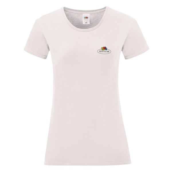 Fruit of the Loom Dam/Dam Vintage Small Logo T-Shirt XL W White XL