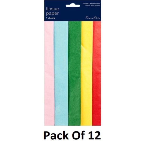 Simon Elvin silkespapper (förpackning med 12) En one size flerfärgad Multicoloured One Size