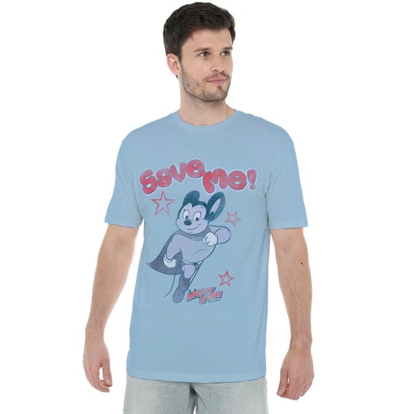Mighty Mouse Herr Save Me T-Shirt L Ljusblå Light Blue L