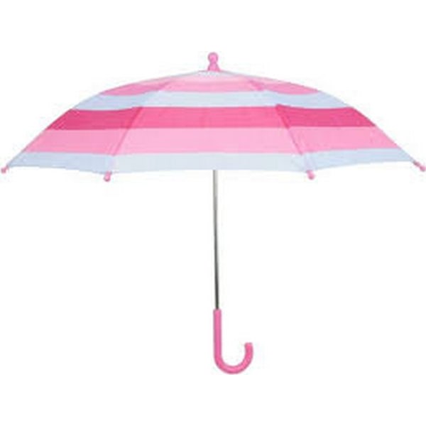 Drizzles Randigt paraply för barn/barn One Size Rosa/Vit Pink/White One Size