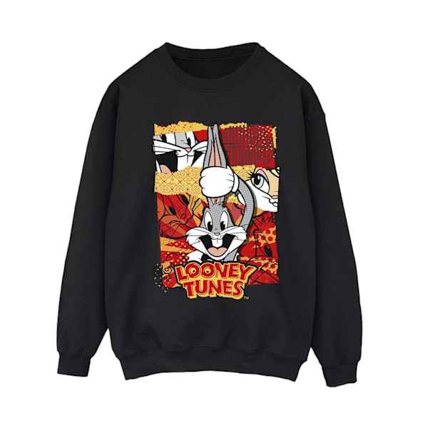 Looney Tunes Dam/Damer Bugs Rabbit Comic Nyår Sweatshirt Black M