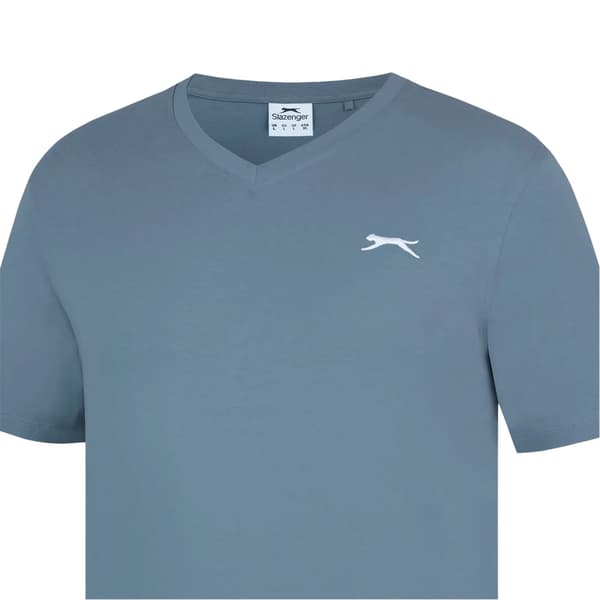 Slazenger Herr Broderad Logotyp Bomulls T-Shirt S Skiffer Slate S