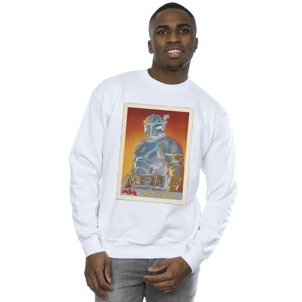 Star Wars Herr The Mandalorian Paz Vizla Kort Sweatshirt M Vit White M
