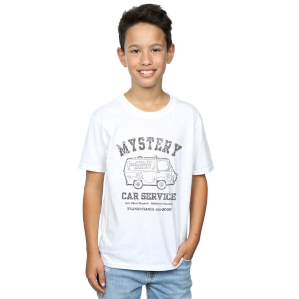 Scooby Doo Boys Mystery Car Service T-shirt 9-11 år Vit White 9-11 Years