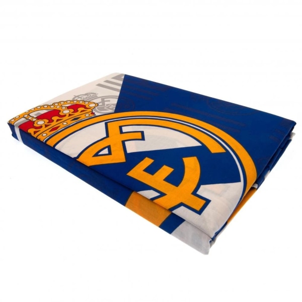Real Madrid CF Crest Cover Set Enkel Grå/Blå/Guld Grey/Blue/Gold Single