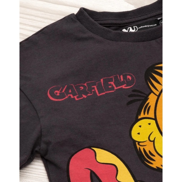 Garfield Girls Crop T-shirt 11-12 år Svart/Orange Black/Orange 11-12 Years