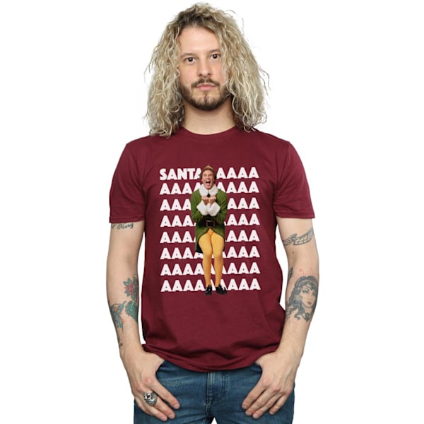 Elf Herr Buddy Santa Scream T-shirt L Bourgogne Burgundy L