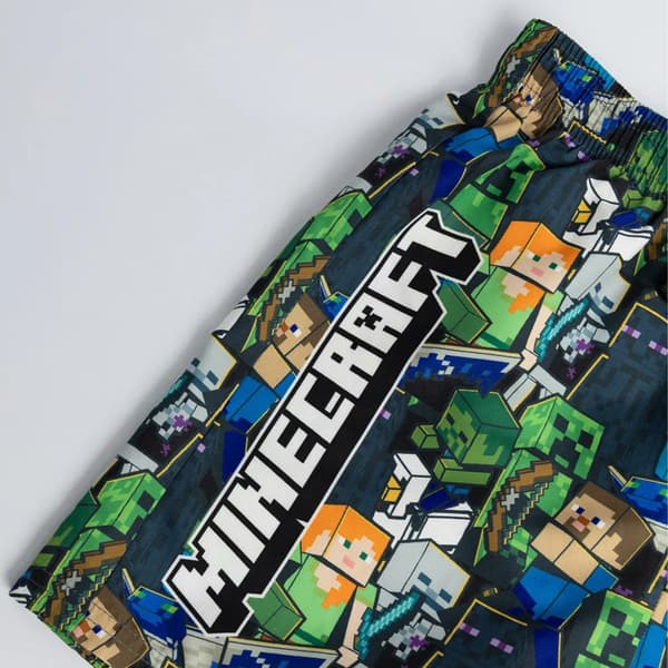 Minecraft Badkaraktär Logotyp Badset 7-8 år Grön Green 7-8 Years