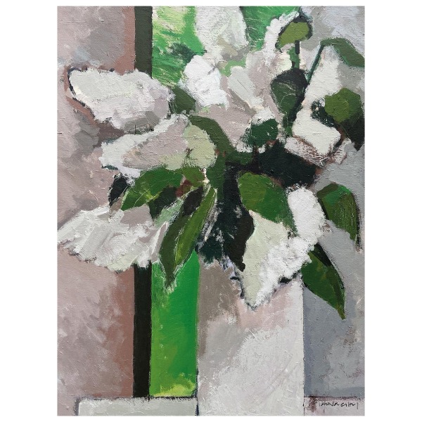Paul Donaghy White Lilac Canvas Print 50cm x 40cm Vit/Lila White/Lilac 50cm x 40cm