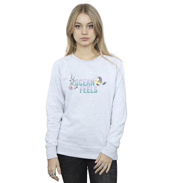 Disney Dam/Damer The Little Mermaid Ocean Sweatshirt L Spor Sports Grey L