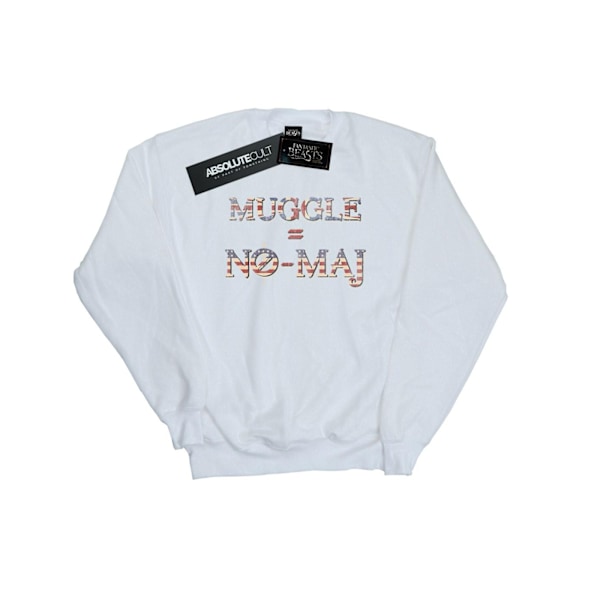 Fantastiska vidunder Mäns No Muggle No Maj Sweatshirt 3XL Vit White 3XL