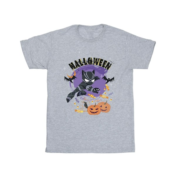 Marvel Girls Black Panther Halloween Bomull T-shirt 3-4 år S Sports Grey 3-4 Years