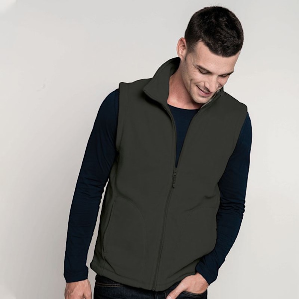 Kariban Herr Luca Fleece Gilet Jacka 2XL Svart Black 2XL