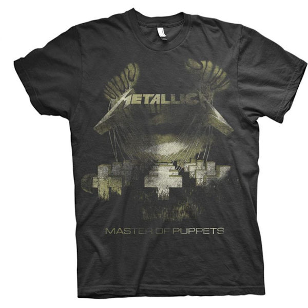 Metallica Unisex Adult Master Of Puppets Distressed T-Shirt S B Black S