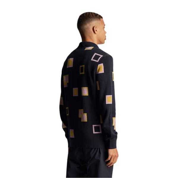 Lyle & Scott Herrkofta Fyrkantig Normal Passform Casual S Mörkblå Dark Navy S