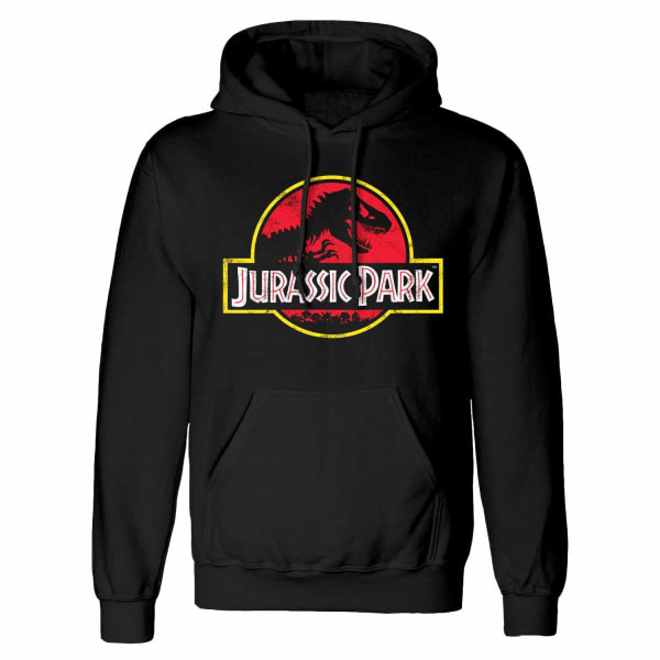Jurassic Park Unisex Adult Classic Logo Hoodie XXL Svart/Röd Black/Red XXL