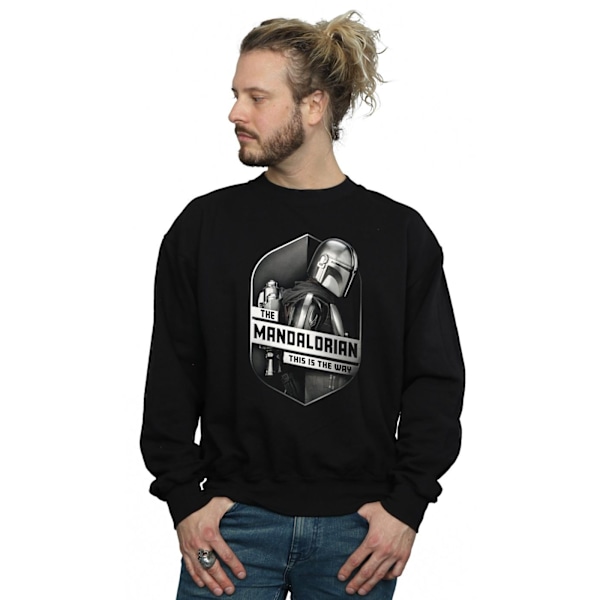 Star Wars The Mandalorian This Way Mando Shield Sweatshirt för män Black 5XL
