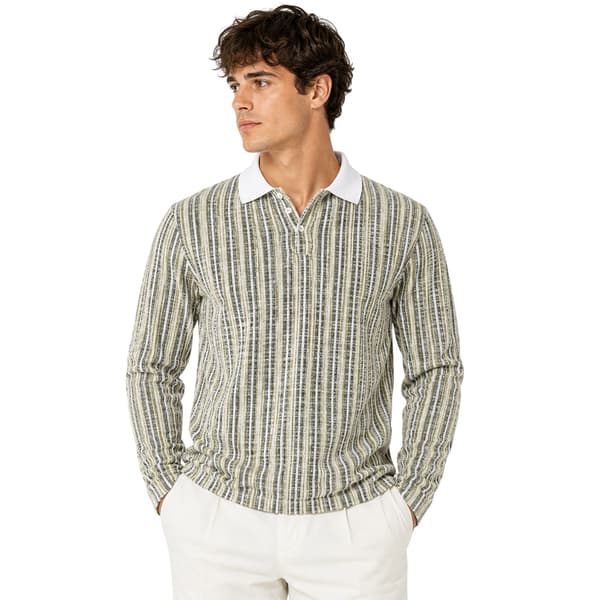 Jack And Jones Herr Randig Regular Vinter Pikétröja M Antik Antique White M