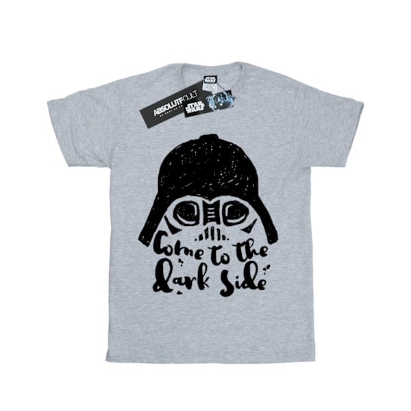 Star Wars Boys Darth Vader Kom Till Den Mörka Sidan Skiss T-shirt Sports Grey 12-13 Years