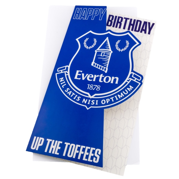 Everton FC Crest födelsedagskort En storlek Blå/Vit Blue/White One Size
