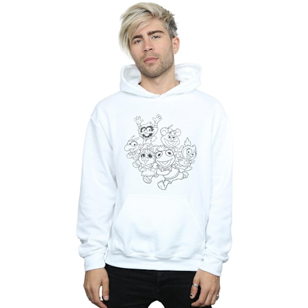 Disney Mens The Muppets Muppet Babies Mono Group Hoodie 4XL Vit White 4XL