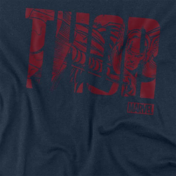 Marvel Unisex Vuxen Thor Text Långärmad T-shirt M Marinblå Navy M