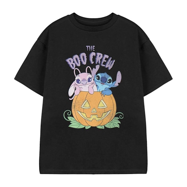 Lilo & Stitch Flickor Boo Crew Kortärmad T-shirt 5-6 År Sv Black 5-6 Years