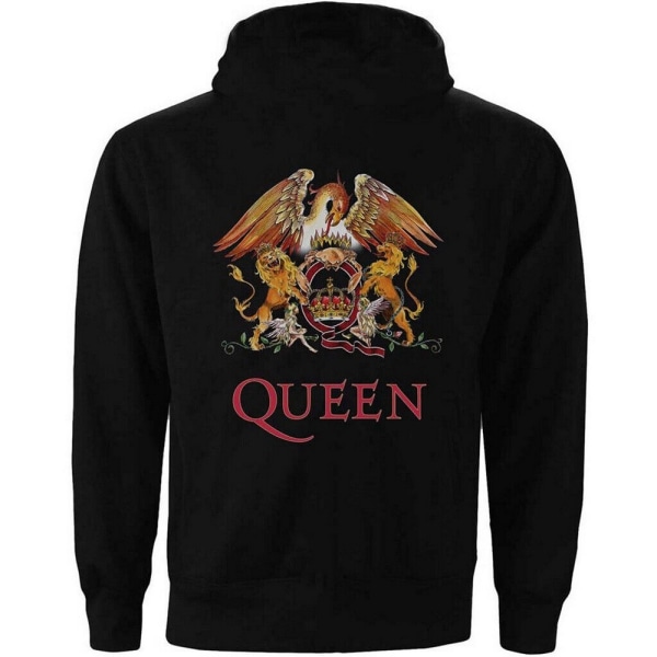 Queen Dam/Ladies Classic Crest Hoodie med dragkedja M Svart Black M