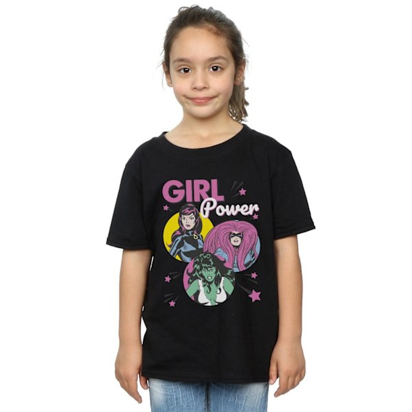 Marvel Comics Girls Girl Power Bomull T-shirt 3-4 år Svart Black 3-4 Years