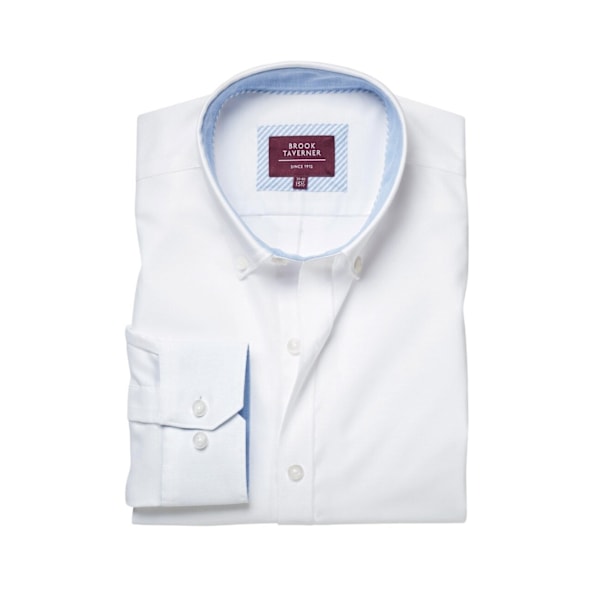 Brook Taverner Herr Lawrence Formell Skjorta 17.5in Vit White 17.5in