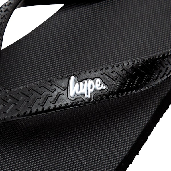 Hype Barn/Barn Script Flip Flops 12 UK Barn Svart/Vit Black/White 12 UK Child