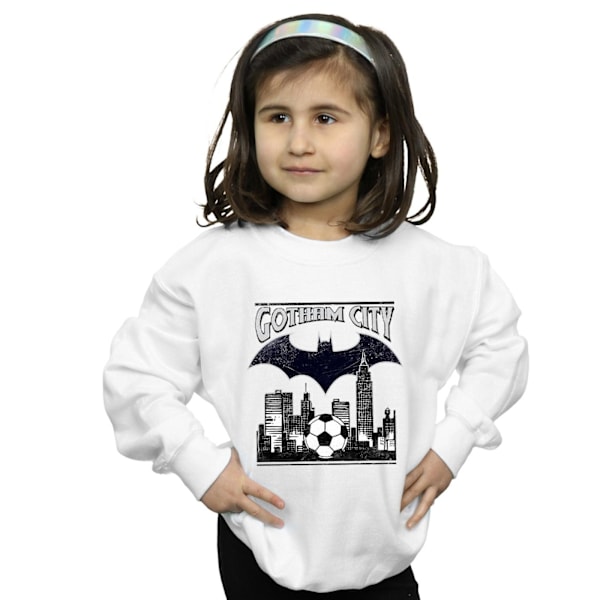 DC Comics Girls Batman Football Gotham City Sweatshirt 12-13 År White 12-13 Years