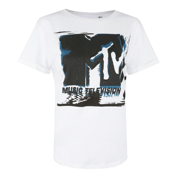 MTV Glitch T-shirt för dam/dam M Vit White M