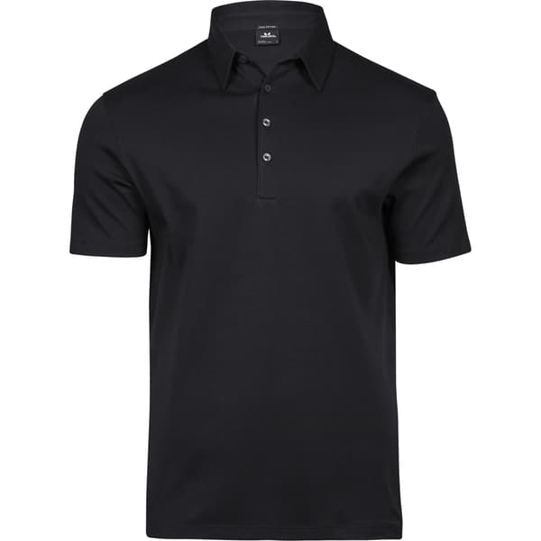 Tee Jays Herr Pima Cotton Interlock Pikétröja L Svart Black L