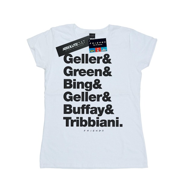 Friends Dam/Kvinnor Efternamn Text Bomull T-shirt XL Vit White XL