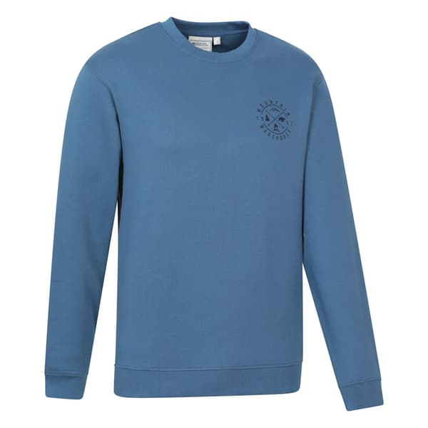 Mountain Warehouse Herr Mountain Crew Neck Sweatshirt L Blå Blue L