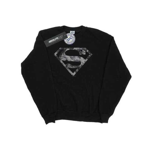Superman Herr Marmor Bomullslogga Tröja M Svart Black M