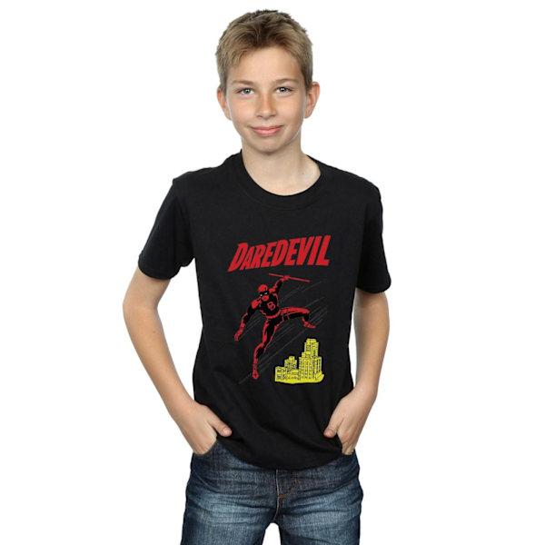 Marvel Boys Daredevil Rooftop T-Shirt 12-13 år Svart Black 12-13 Years