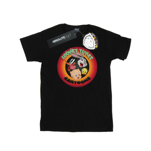 Looney Tunes Boys Cartoons Circle T-Shirt 7-8 år Svart Black 7-8 Years