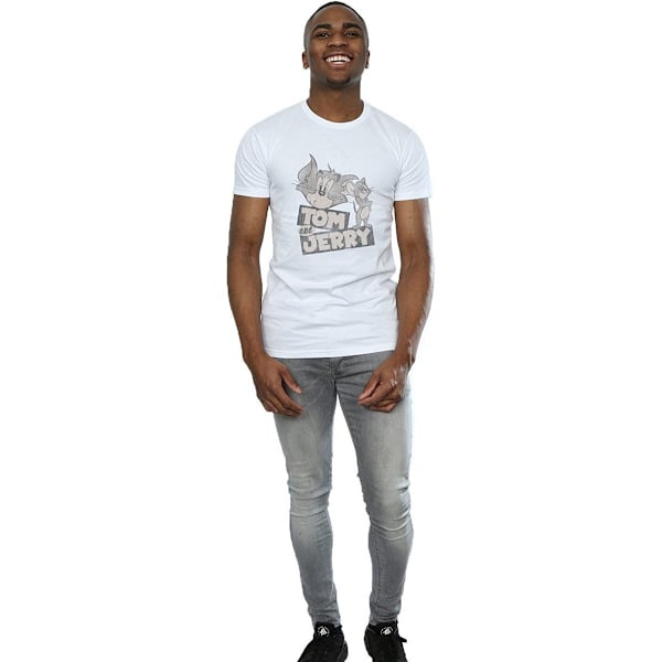 Tom och Jerry Herr Wink Bomull T-shirt XXL Vit White XXL