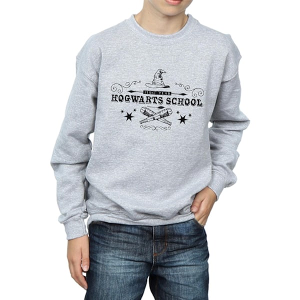 Harry Potter Pojkar Hogwarts Första Året Sweatshirt 9-11 År Spo Sports Grey 9-11 Years