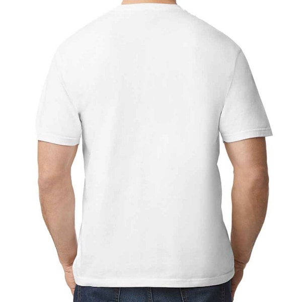 Gildan Herr Enfärgad Bomull Lätt T-shirt M Vit White M