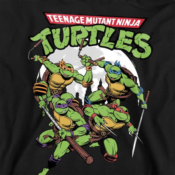 TMNT Barn/Ungdom Midnight Group Pullover Hoodie 9-11 År A Athletic Heather 9-11 Years