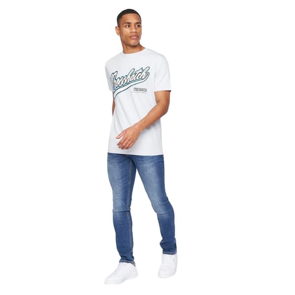 Crosshatch Herr Cronstand Logotyp T-shirt S Ljusblå Light Blue S