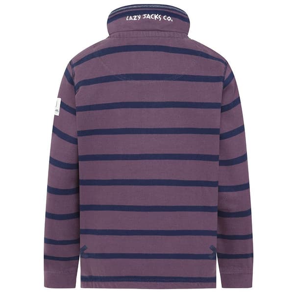 Lazy Jacks Randig Sweatshirt för Barn/Ungdomar 1-2 År Druva Grape 1-2 Years