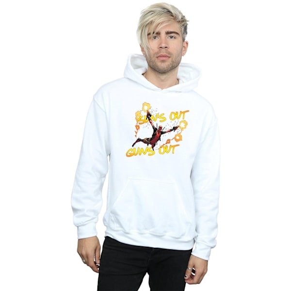 Marvel Herr Deadpool Sun´s Out Guns Out Hoodie M Vit White M