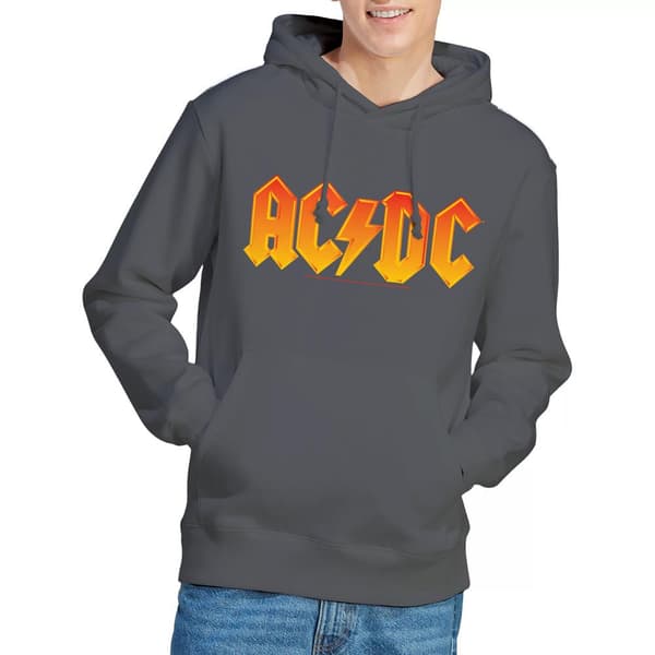 AC/DC Herr Logo Hoodie M Kolgrå Charcoal M