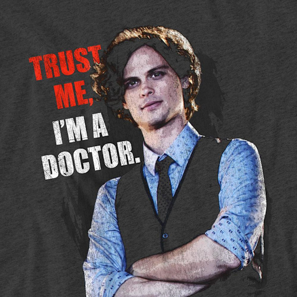 Criminal Minds Unisex Vuxen Trust Me T-Shirt S Gråmelerad Charcoal S