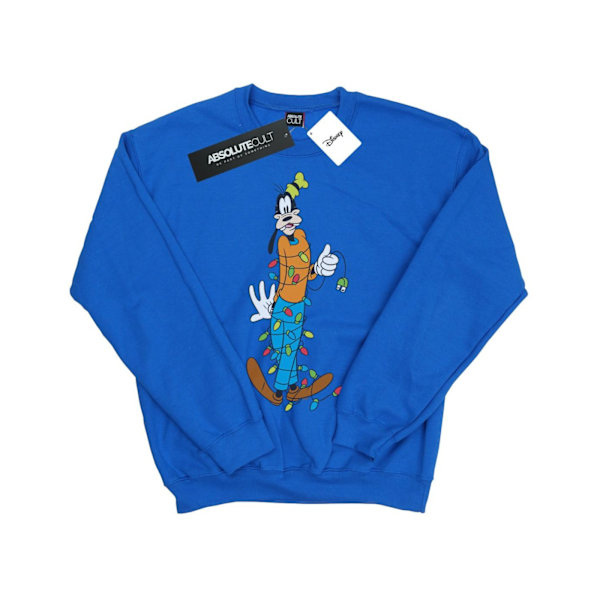 Disney Girls Goofy Julbelysning Sweatshirt 7-8 År Royal Royal Blue 7-8 Years