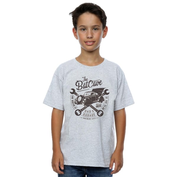 DC Comics Boys Batman Dad´s Garage T-shirt 9-11 år Sports Grå Sports Grey 9-11 Years